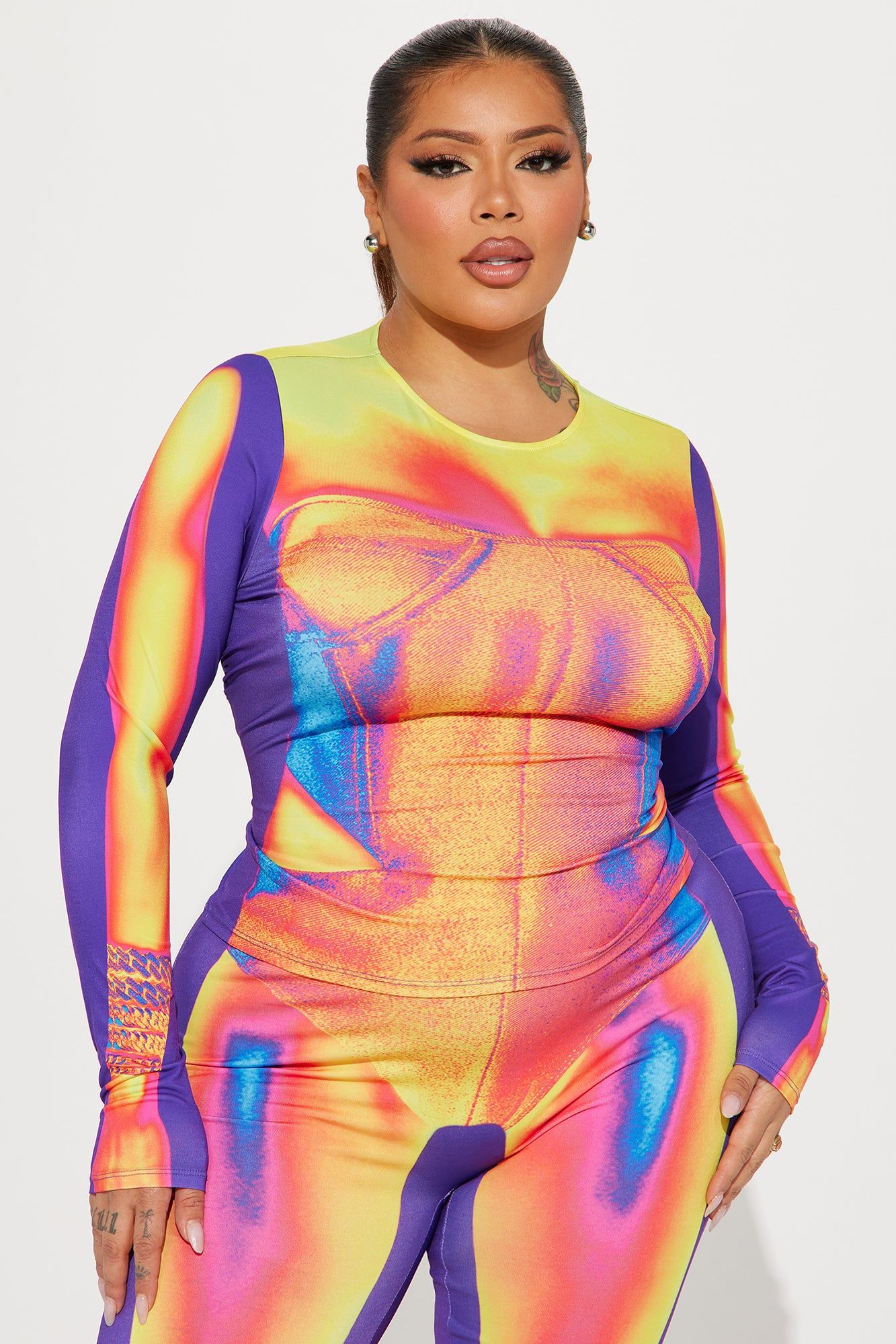 Night Vision Legging Set - Yellow/combo sold by Fashion Nova product image thumbnail 5