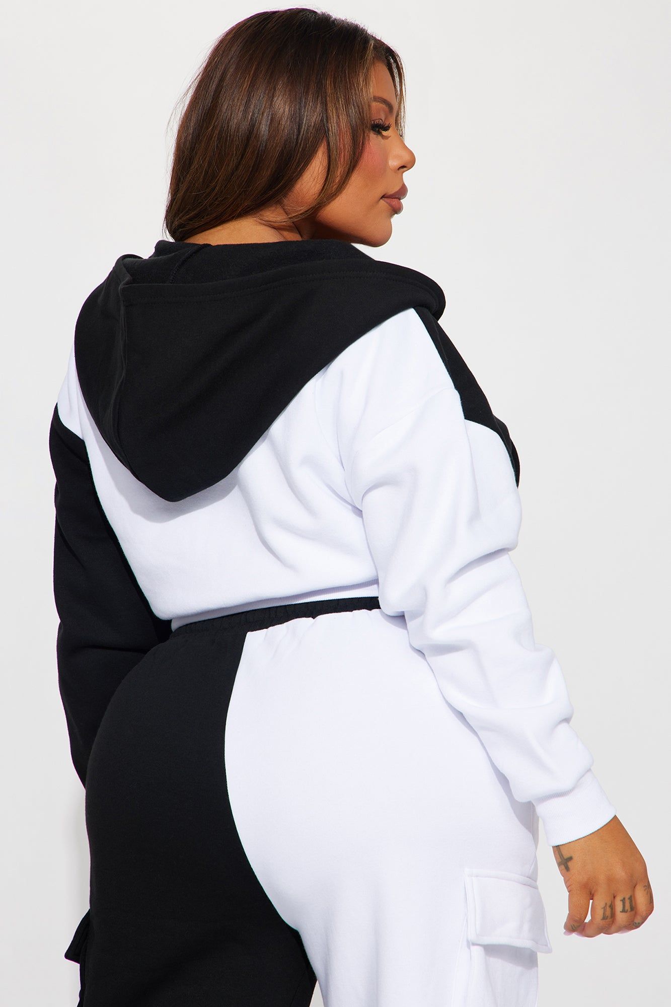 Melinda Color Block Lounge Hoodie - Black/White sold by Fashion Nova product image thumbnail 6