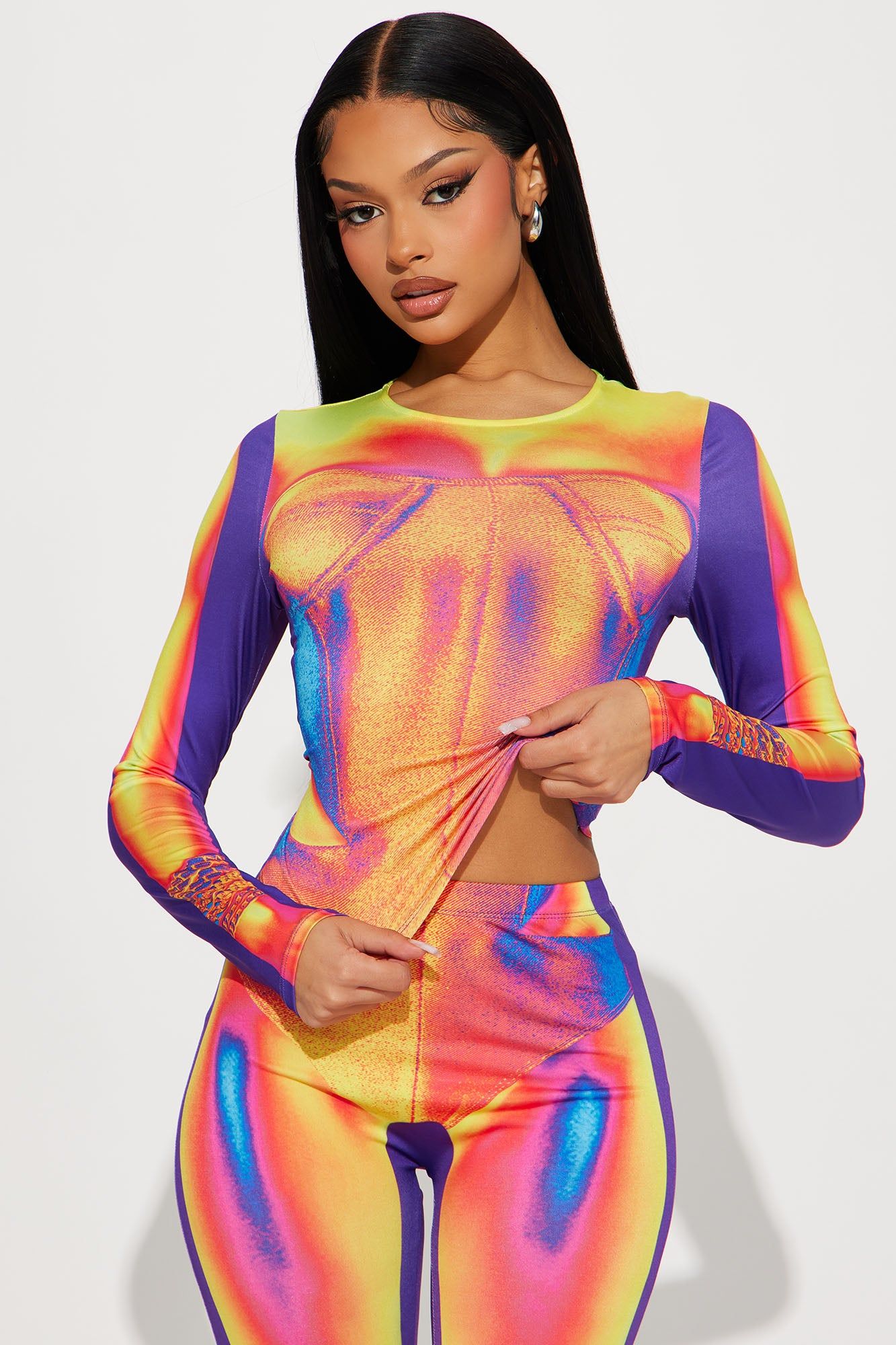 Night Vision Legging Set - Yellow/combo sold by Fashion Nova product image thumbnail 2