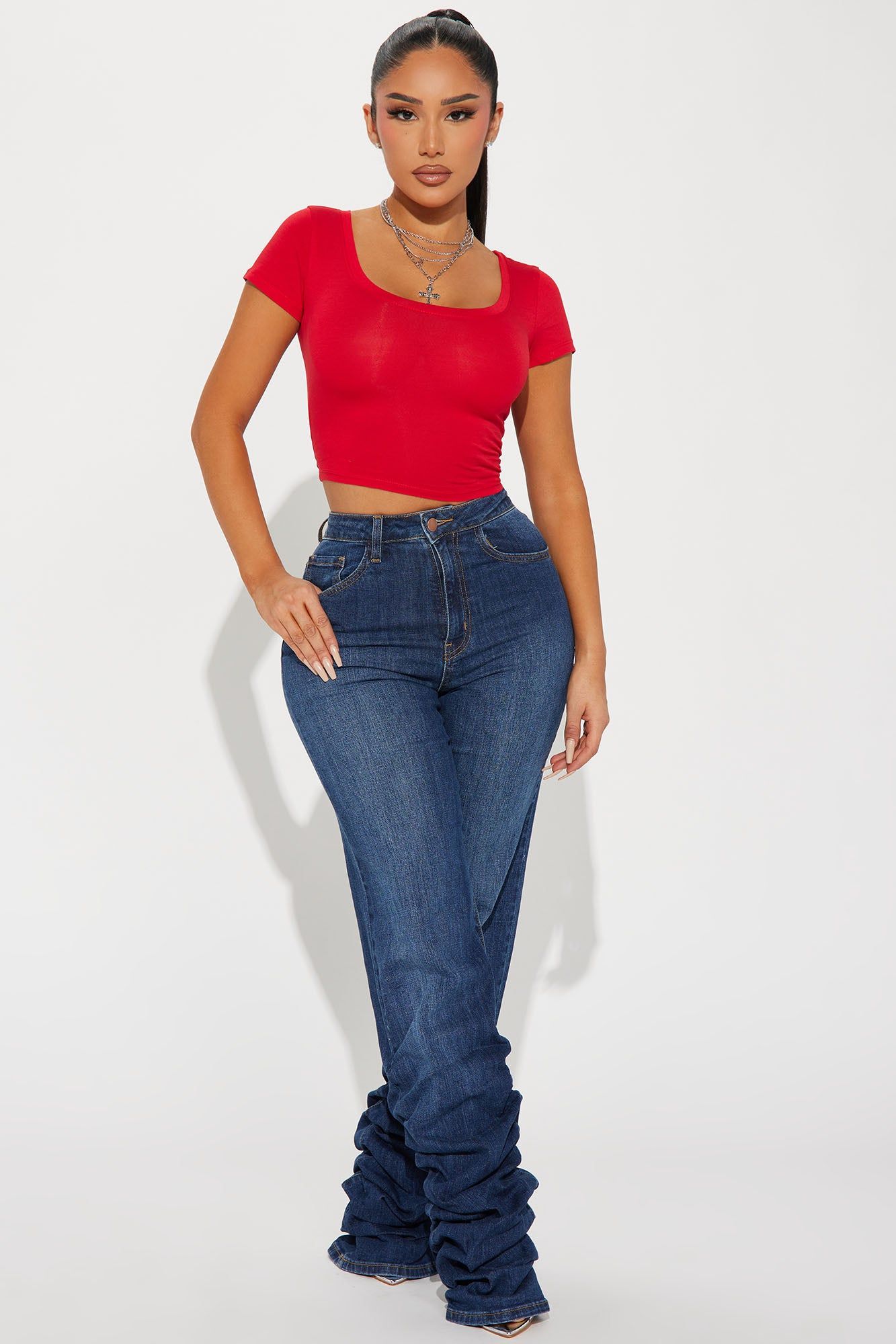 Ally Short Sleeve Tee - Red sold by Fashion Nova product image thumbnail 2