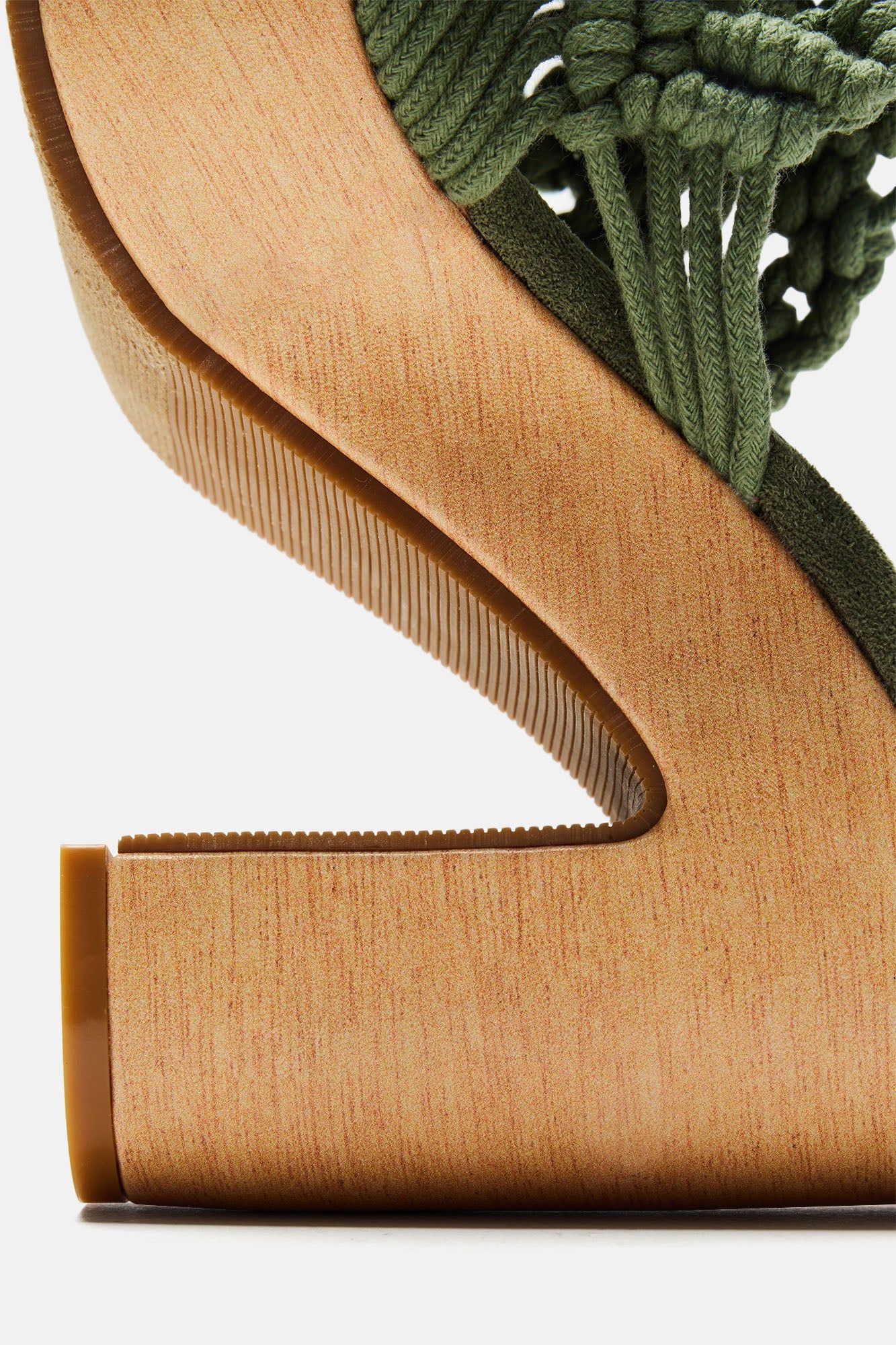 California Breeze Crochet Heeled Mules - Green sold by Fashion Nova product image thumbnail 5