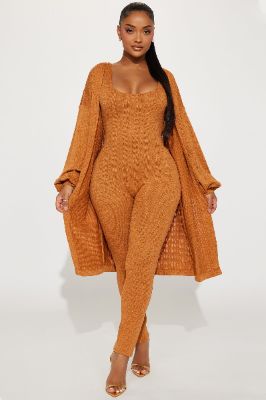 Everyday Jumpsuit Set  - Camel sold by Fashion Nova