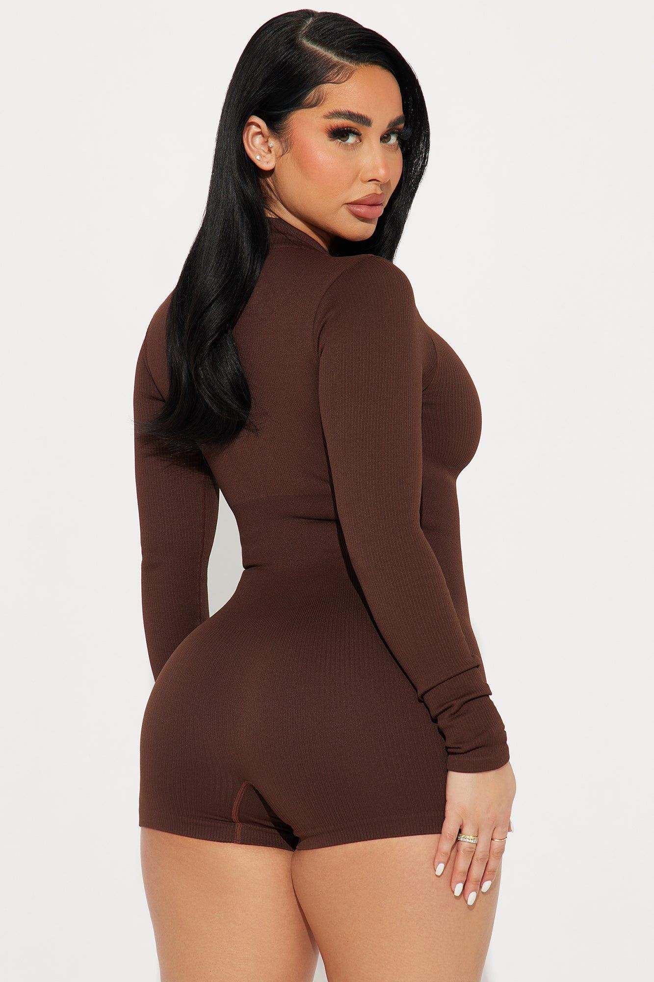 Smooth Body Active Romper - Brown sold by Fashion Nova product image thumbnail 3