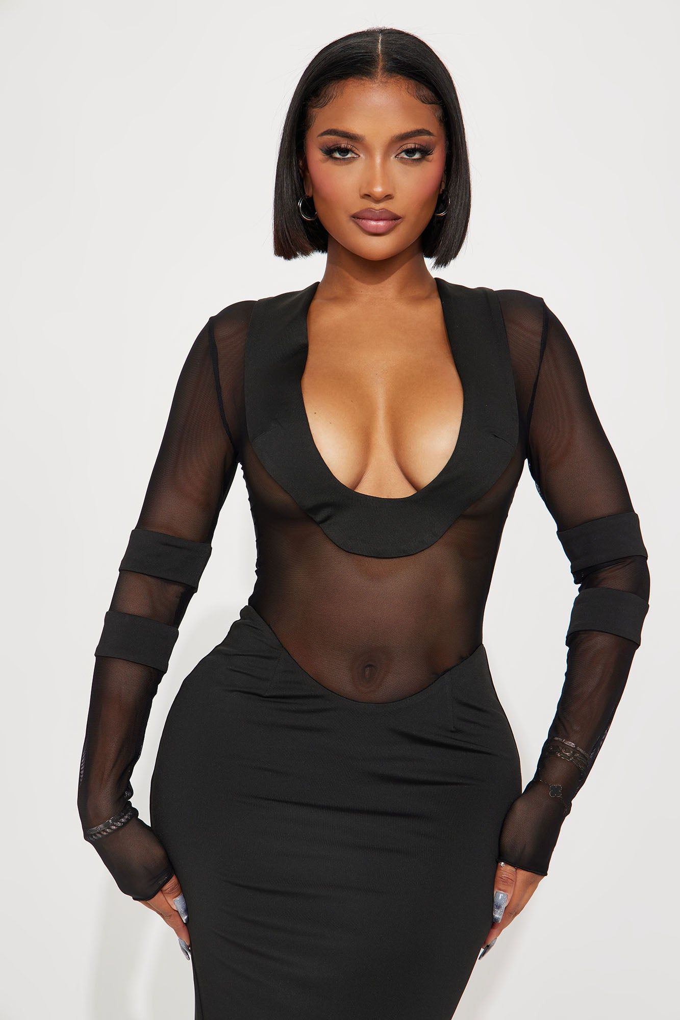 Kendra Sheer Gown - Black sold by Fashion Nova product image thumbnail 2