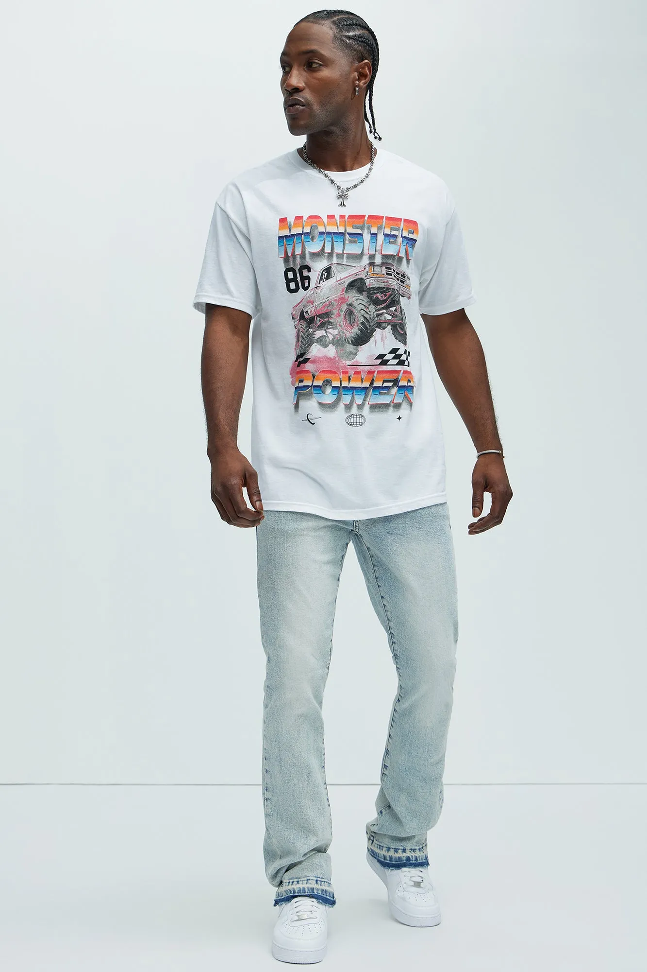 Monster Truck Power Short Sleeve Tee - White sold by Fashion Nova product image thumbnail 3