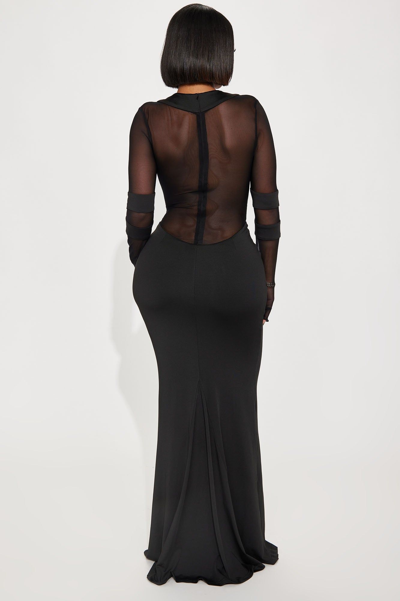 Kendra Sheer Gown - Black sold by Fashion Nova product image thumbnail 3