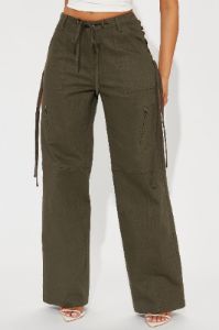 Just A Little Tease Cargo Pant - Olive sold by Fashion Nova