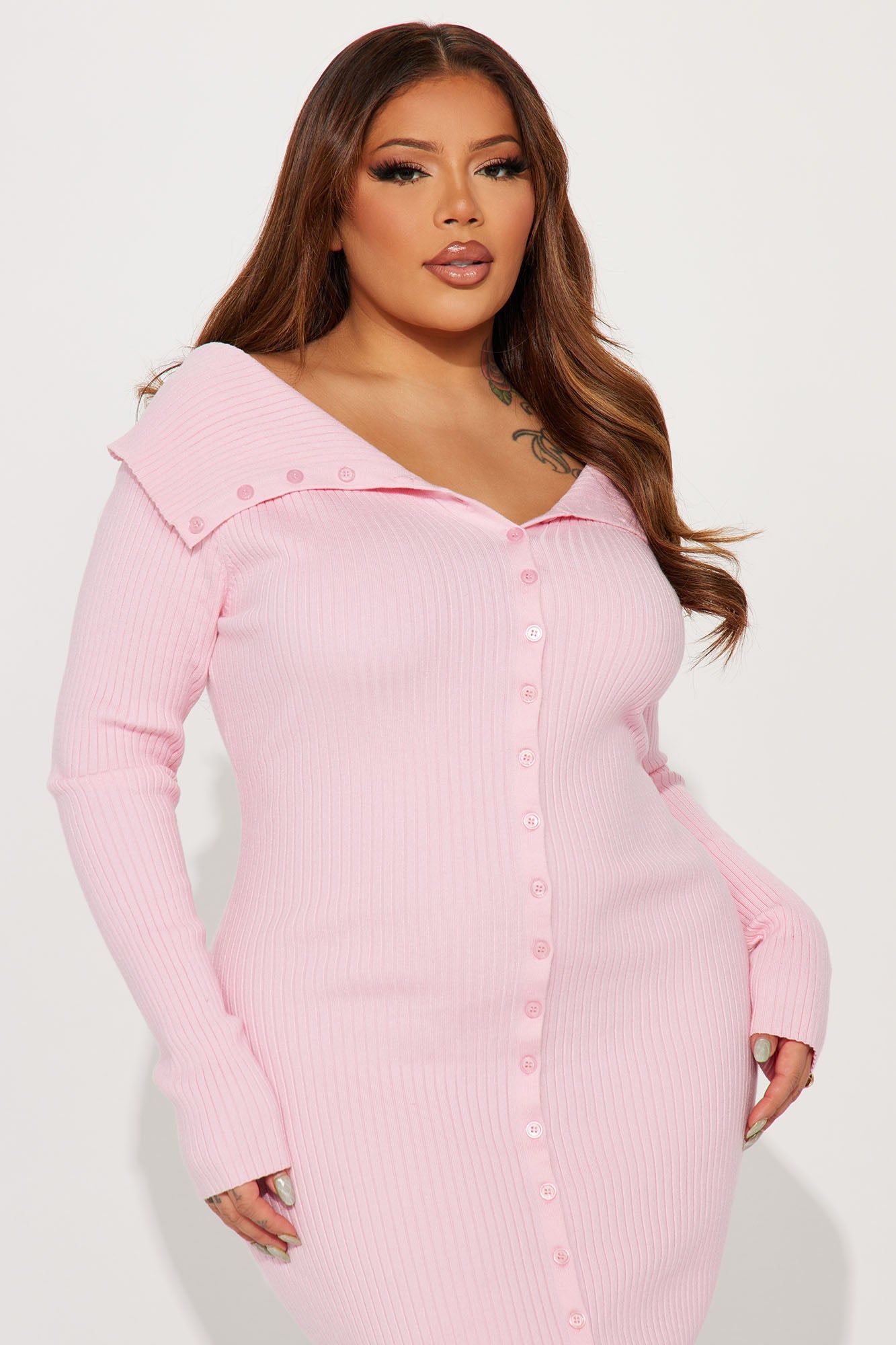 Ashley Sweater Midi Dress - Pink sold by Fashion Nova product image thumbnail 5