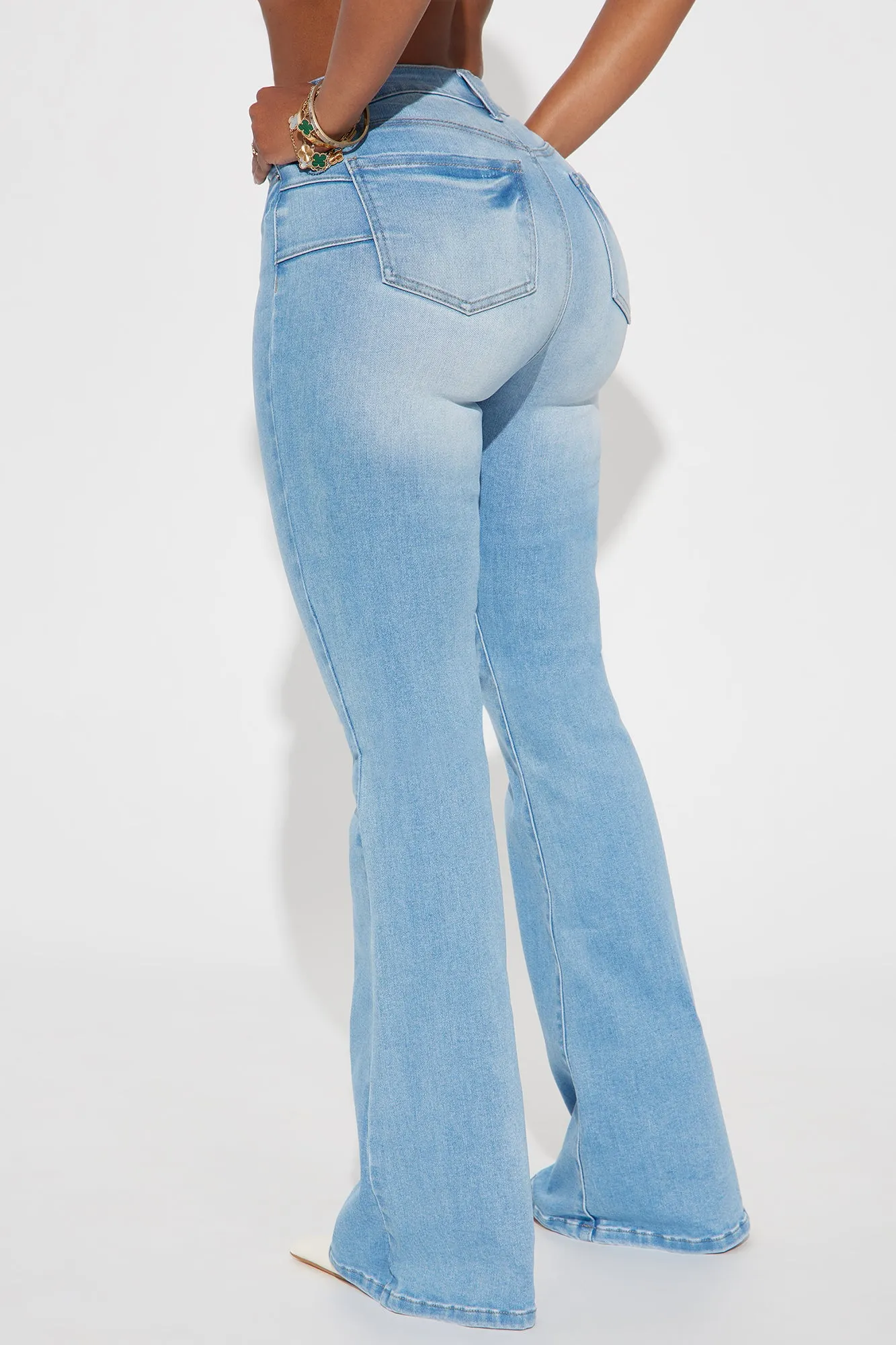 Iman Curvy Stretch Flare Jeans - Light Wash sold by Fashion Nova product image thumbnail 3