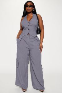 Justine Pant Set - Grey sold by Fashion Nova