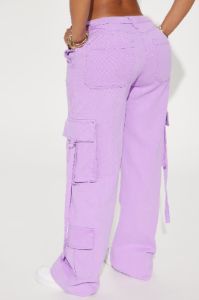 Can't Be Tamed Cargo Pant - Lavender sold by Fashion Nova