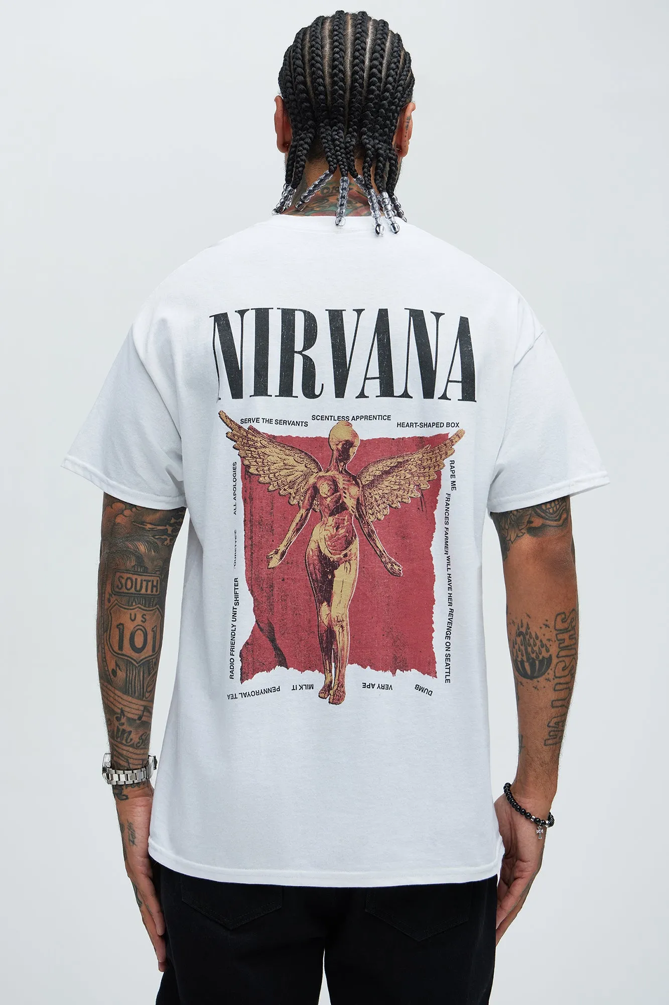 Nirvana In Utero Album Short Sleeve Tee - White sold by Fashion Nova product image thumbnail 4