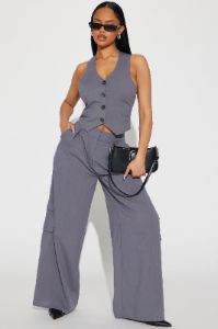 Justine Pant Set - Grey sold by Fashion Nova