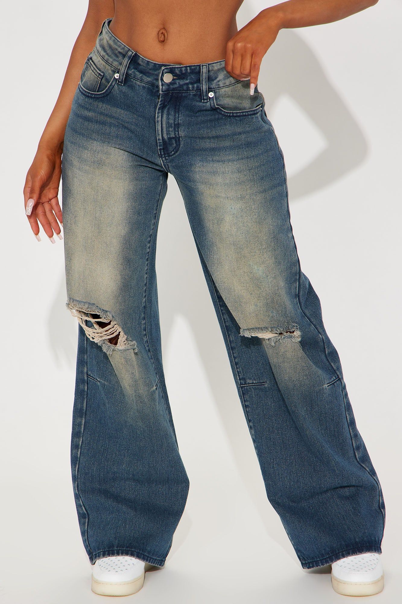 Afternoon Delight Baggy Jeans - Dark Wash sold by Fashion Nova product image thumbnail 2