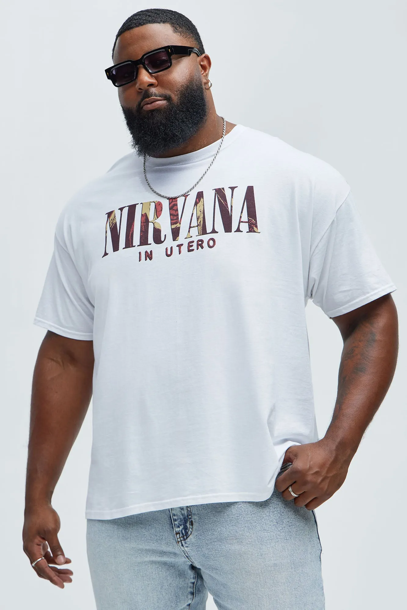 Nirvana In Utero Album Short Sleeve Tee - White sold by Fashion Nova product image thumbnail 5