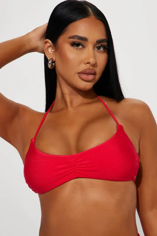 Mila Halter Bikini Top - Red sold by Fashion Nova