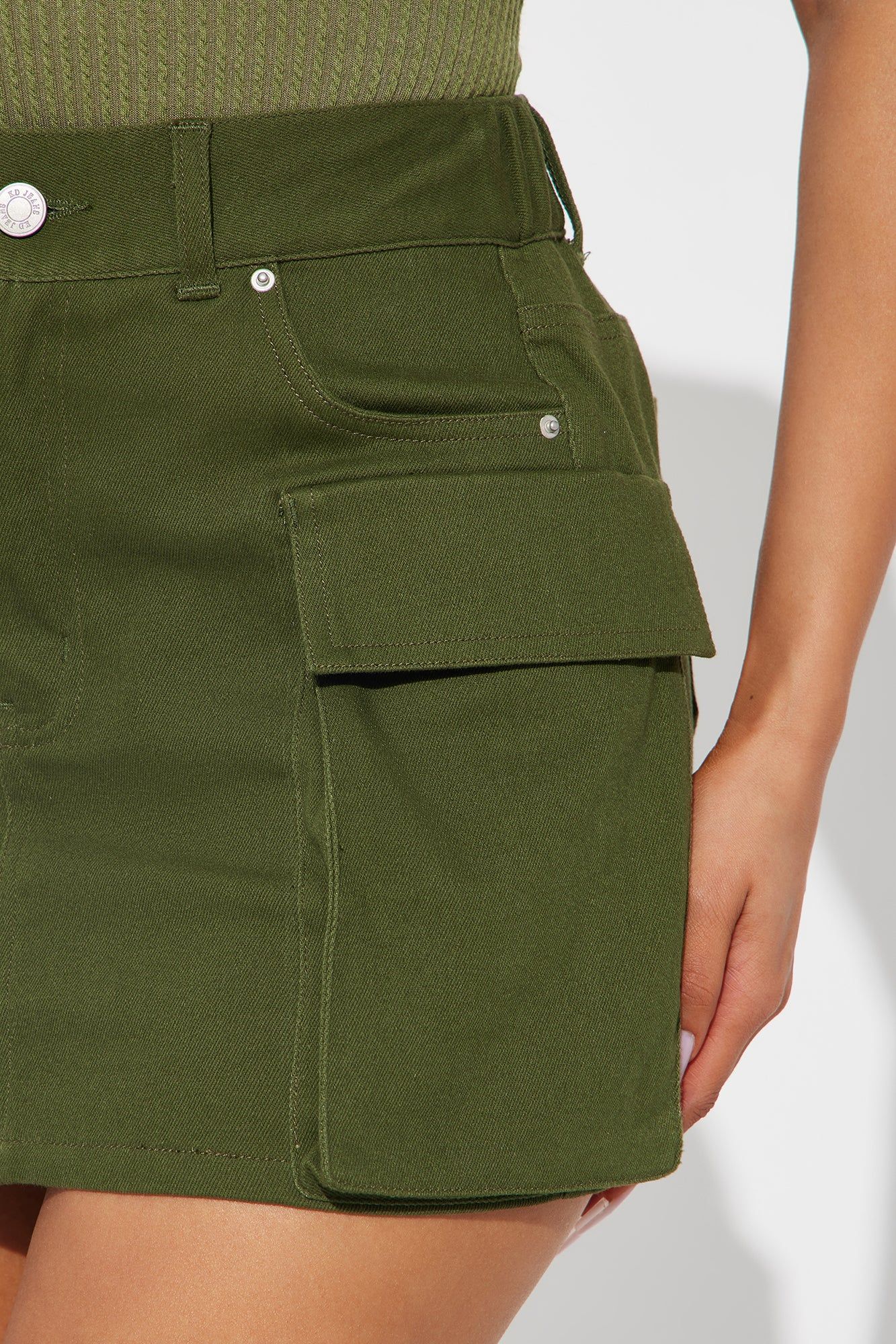 Nadine Cargo Mini Skirt - Olive sold by Fashion Nova product image thumbnail 3