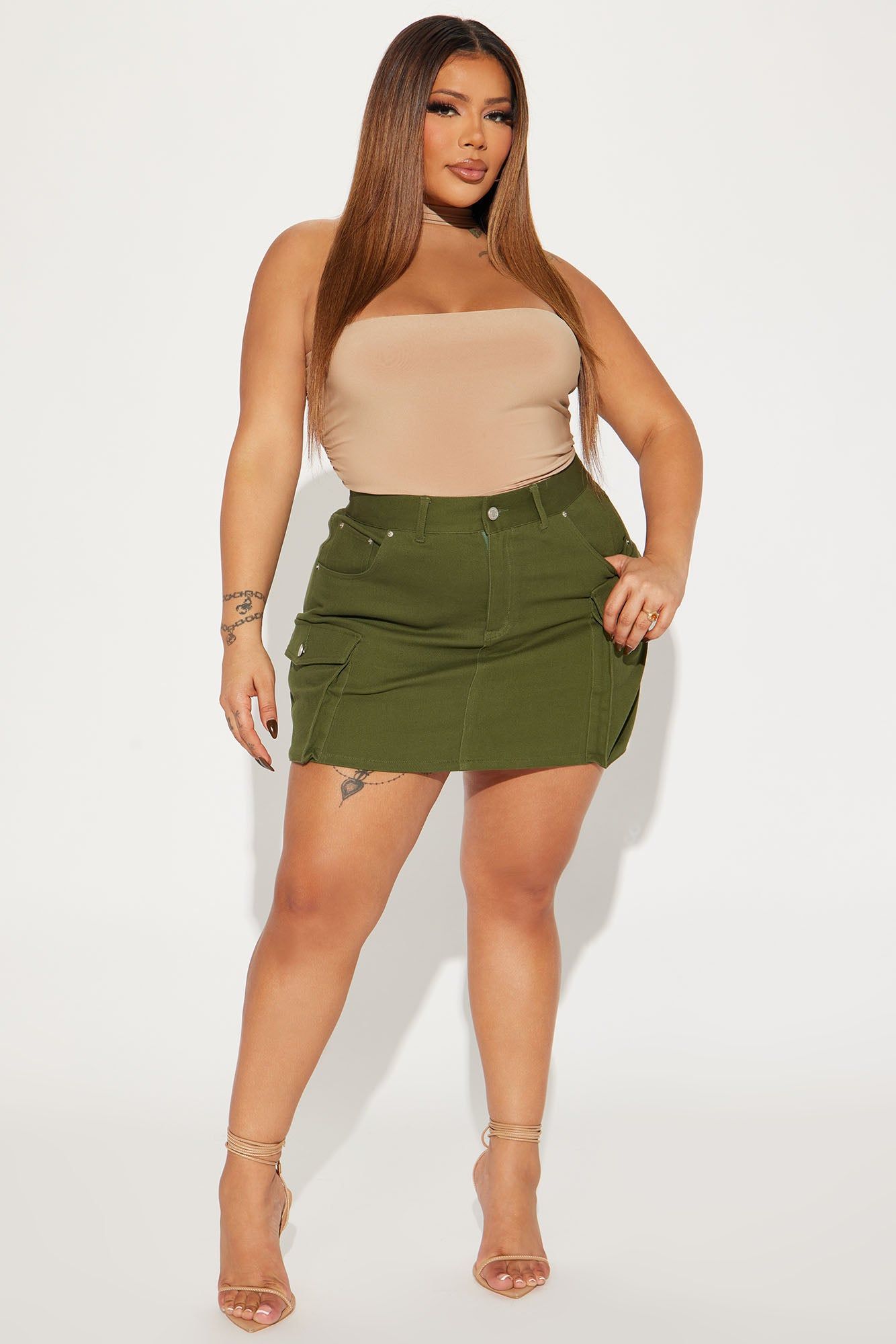 Nadine Cargo Mini Skirt - Olive sold by Fashion Nova product image thumbnail 5