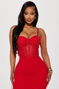 Bella Embellished Gown - Red sold by Fashion Nova