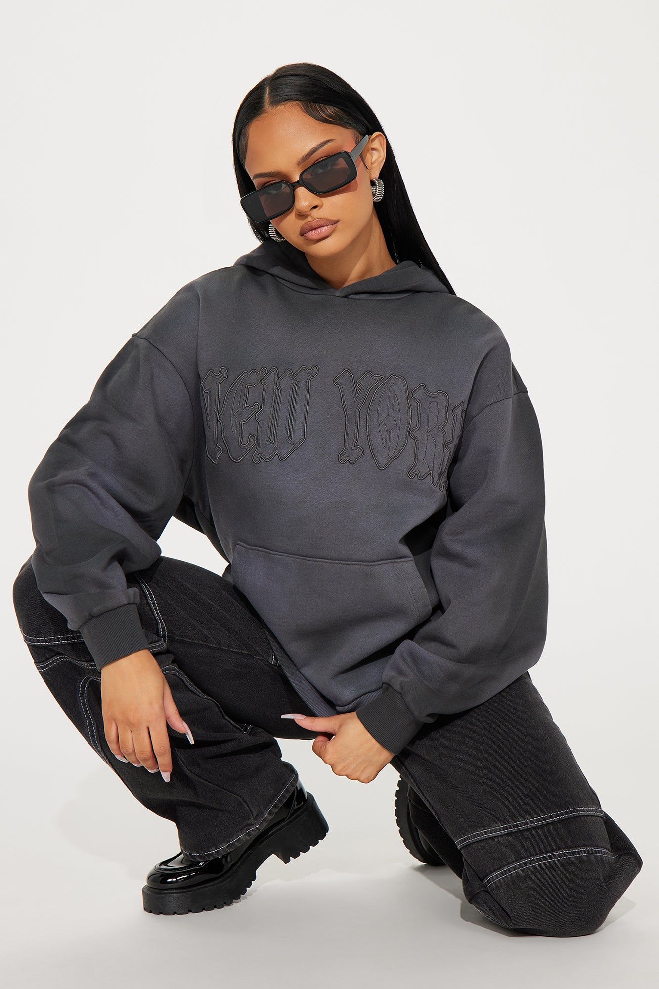 Fell In Love With New York Hoodie - Grey sold by Fashion Nova product image thumbnail 2