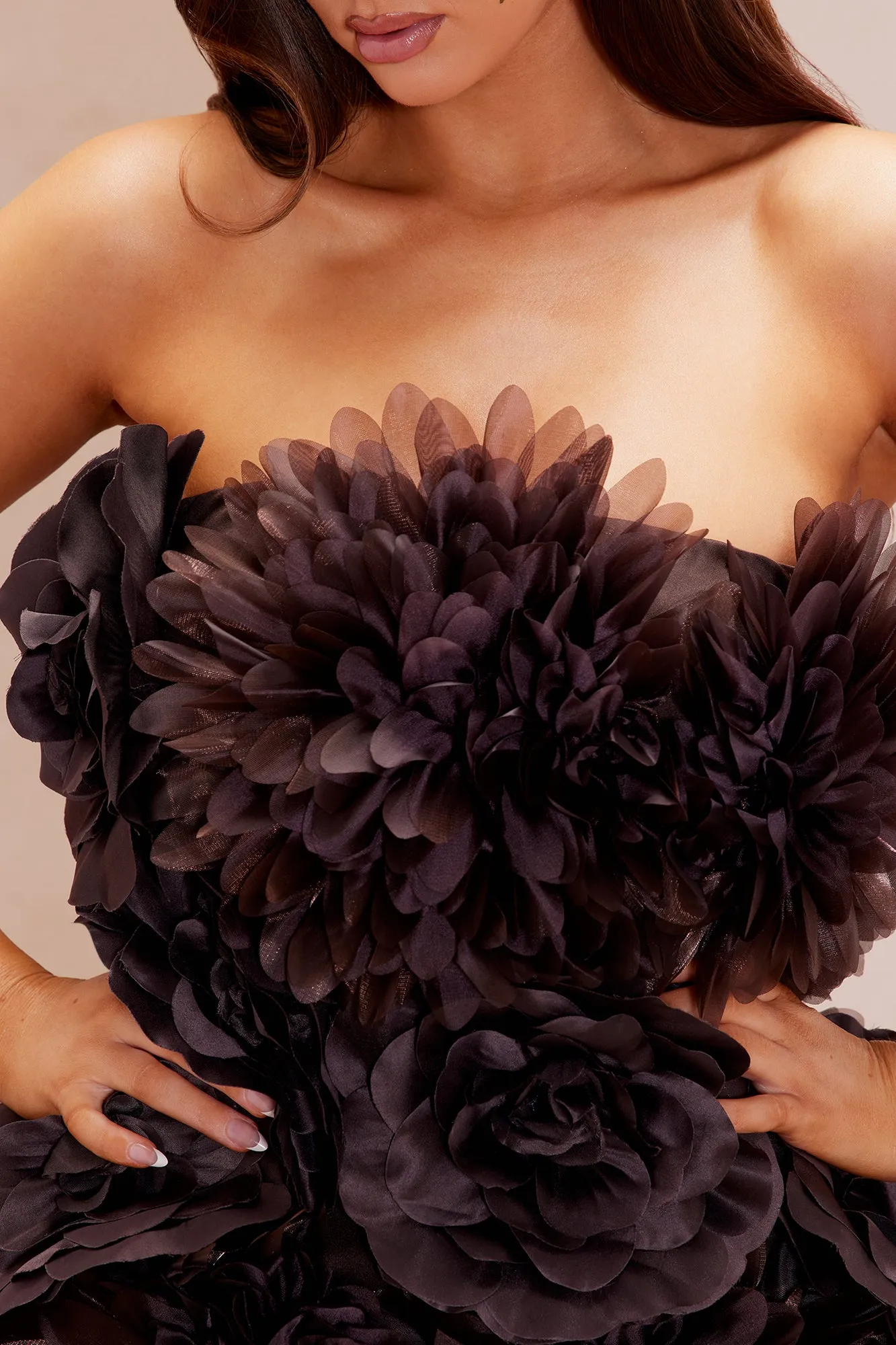 Rome Floral Mini Dress - Chocolate sold by Fashion Nova product image thumbnail 3