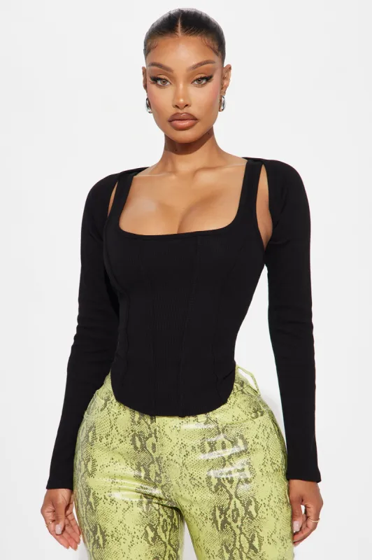 Bella 2 Piece Top - Black sold by Fashion Nova