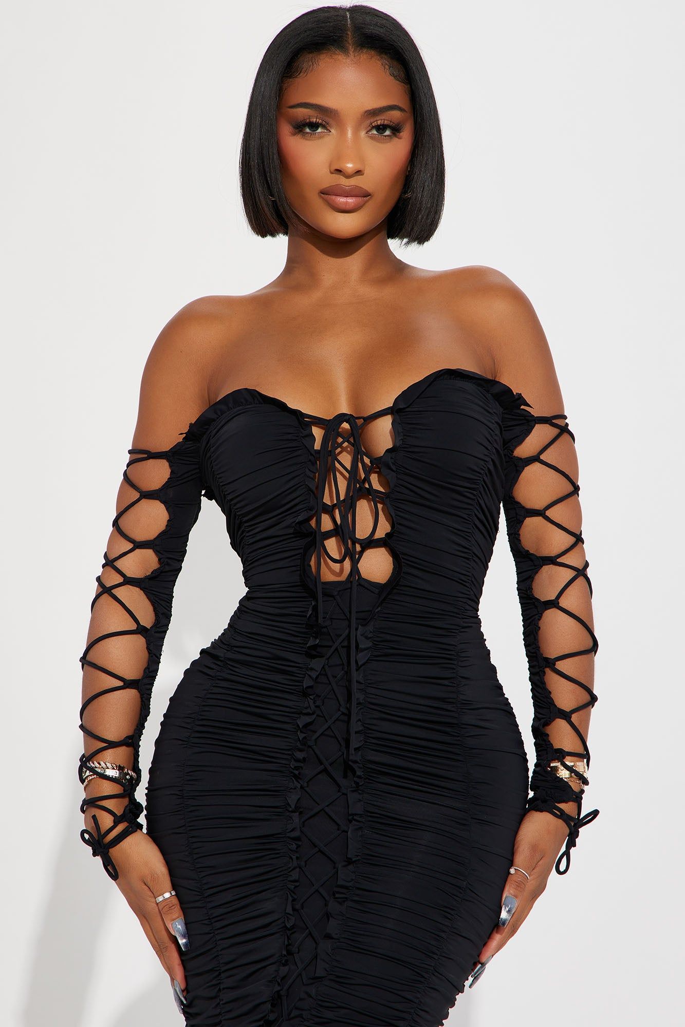 Time to Slay Midi Dress - Black sold by Fashion Nova product image thumbnail 2
