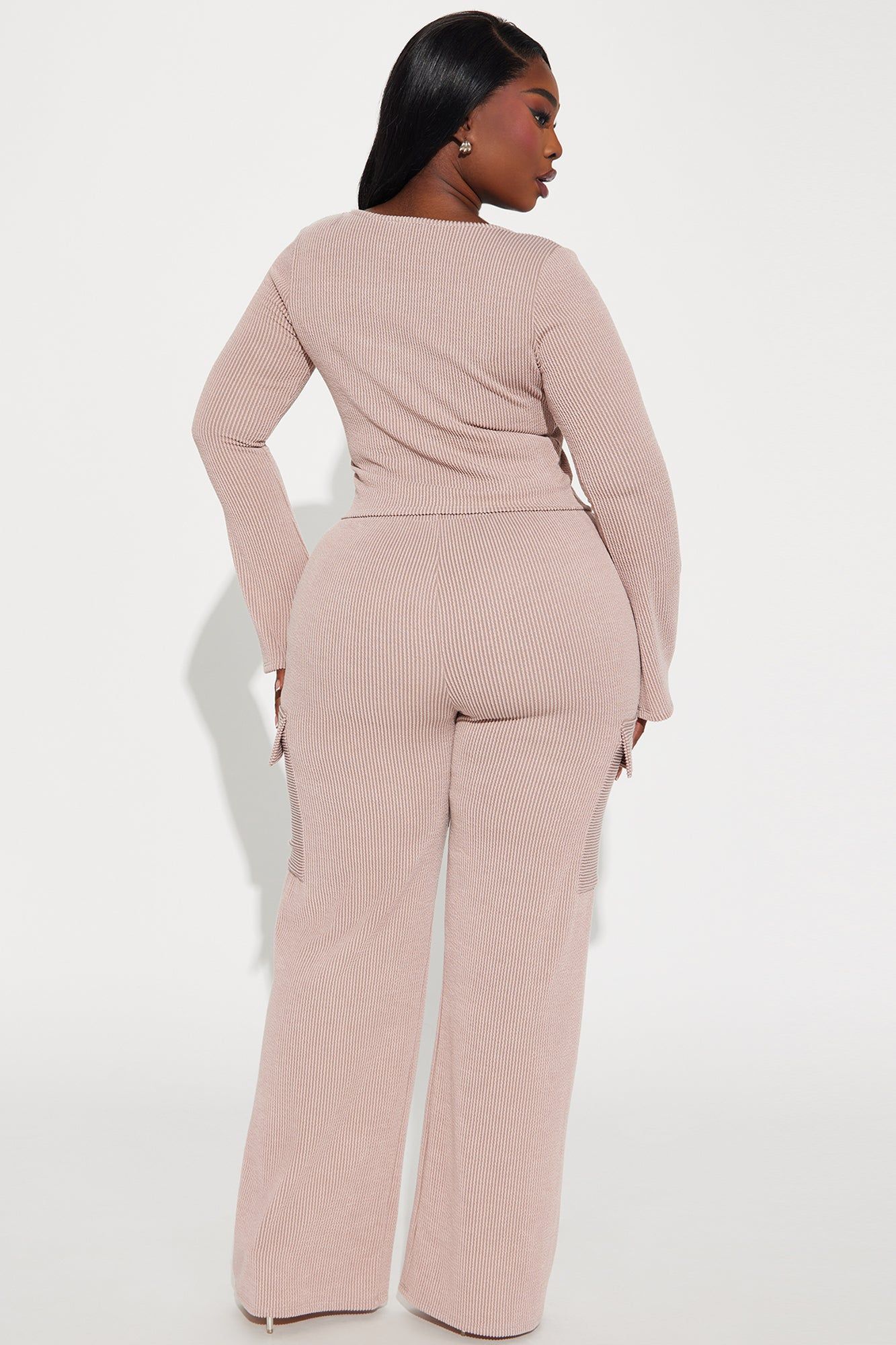 Nobody Like Me Ribbed Pant Set - Taupe sold by Fashion Nova product image thumbnail 6