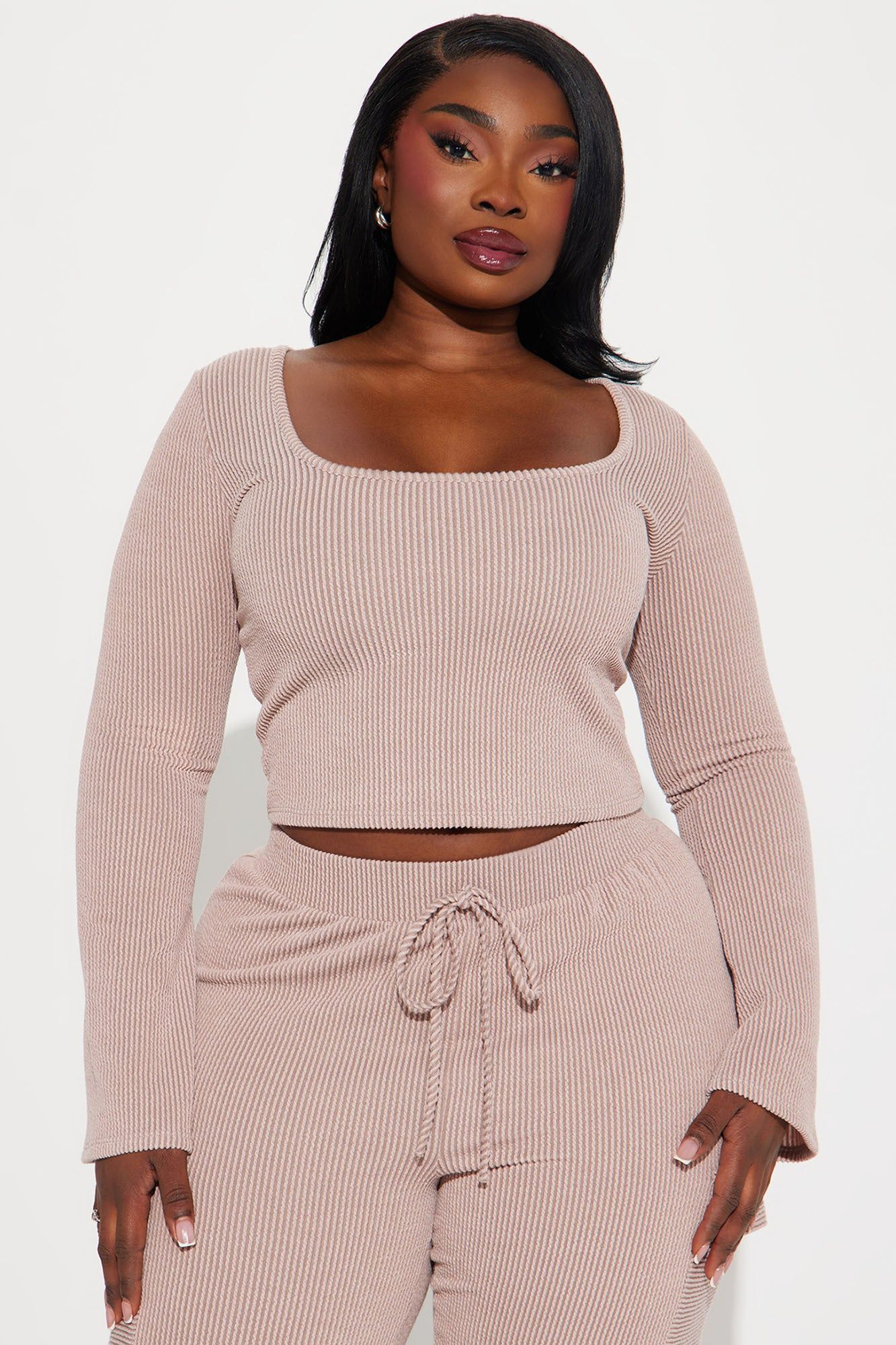 Nobody Like Me Ribbed Pant Set - Taupe sold by Fashion Nova product image thumbnail 5