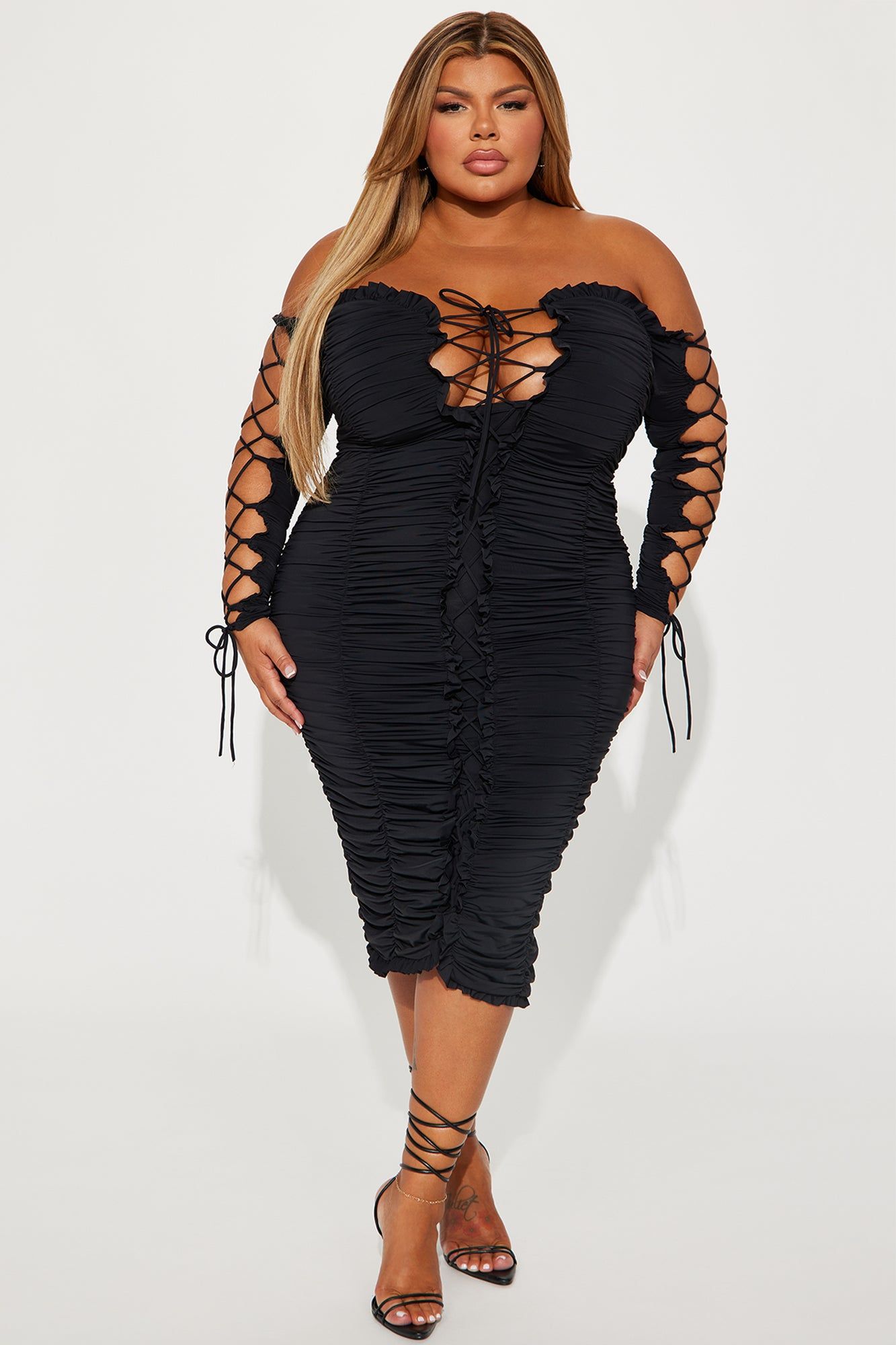 Time to Slay Midi Dress - Black sold by Fashion Nova product image thumbnail 4