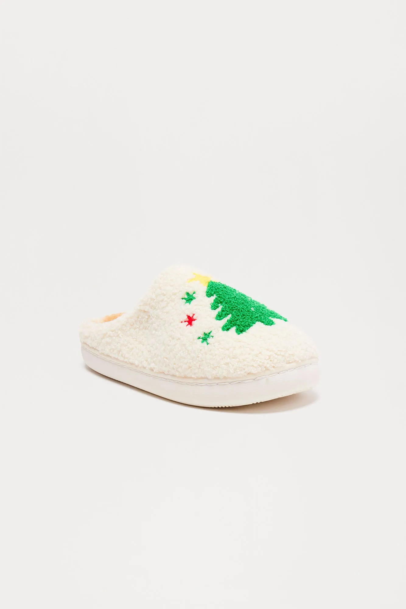 Be Merry Slippers - Green/combo sold by Fashion Nova