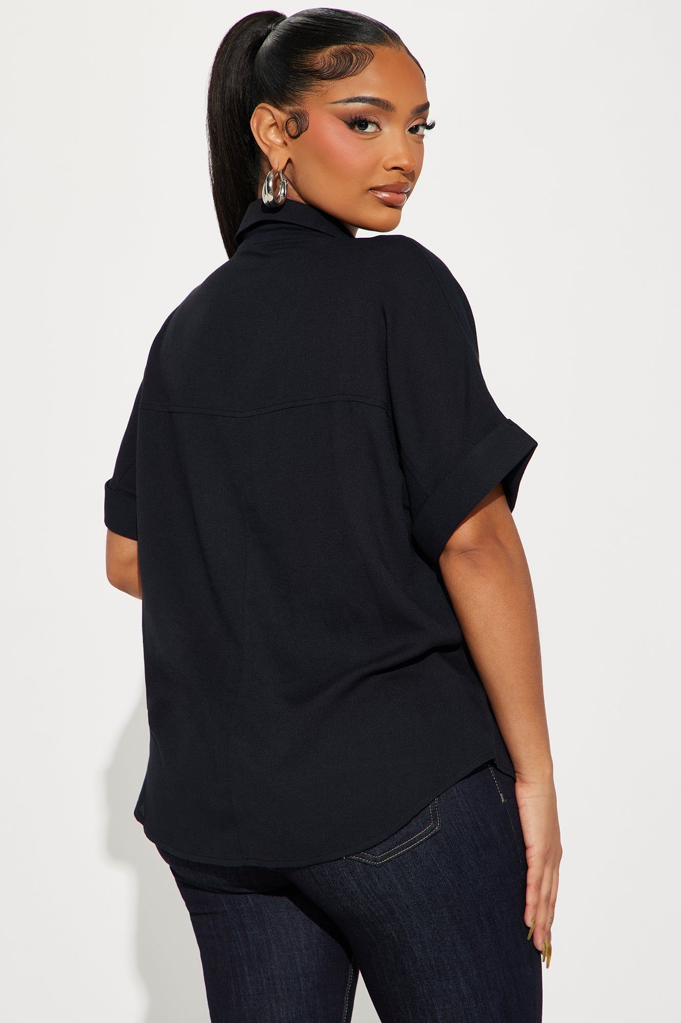 Daily Duty Blouse Top - Black sold by Fashion Nova product image thumbnail 3