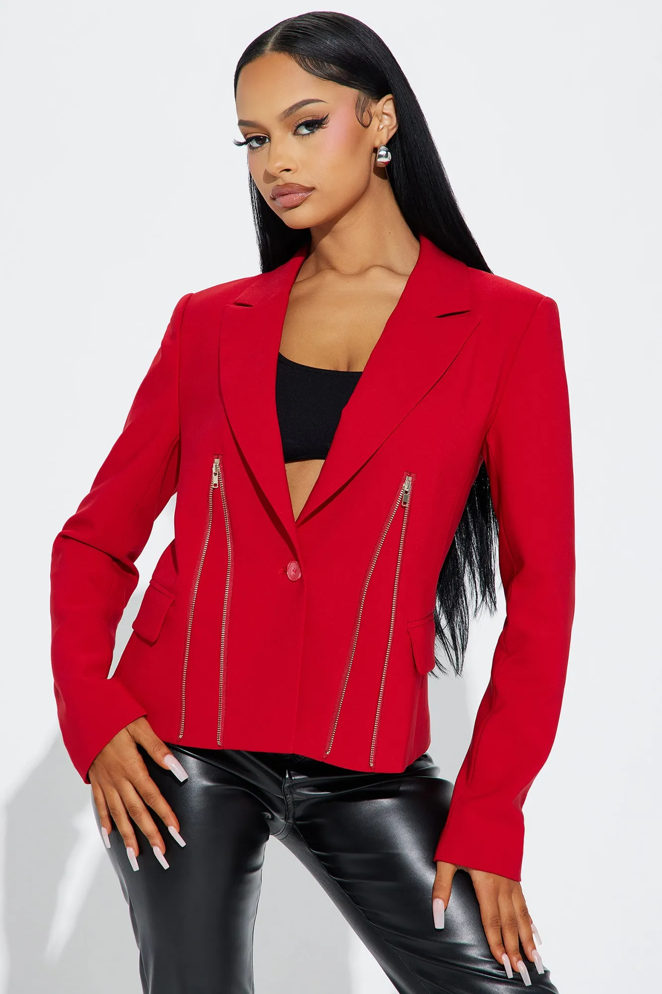 Hold It Down Blazer - Red sold by Fashion Nova product image thumbnail 3