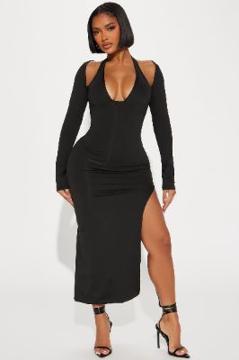Scarlett Maxi Dress - Black sold by Fashion Nova