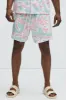 Pastel Floral Warm Up Shorts - Pink/combo sold by Fashion Nova