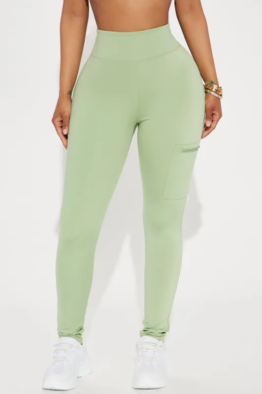 Pace Yourself Elevate Active Legging - Sage sold by Fashion Nova
