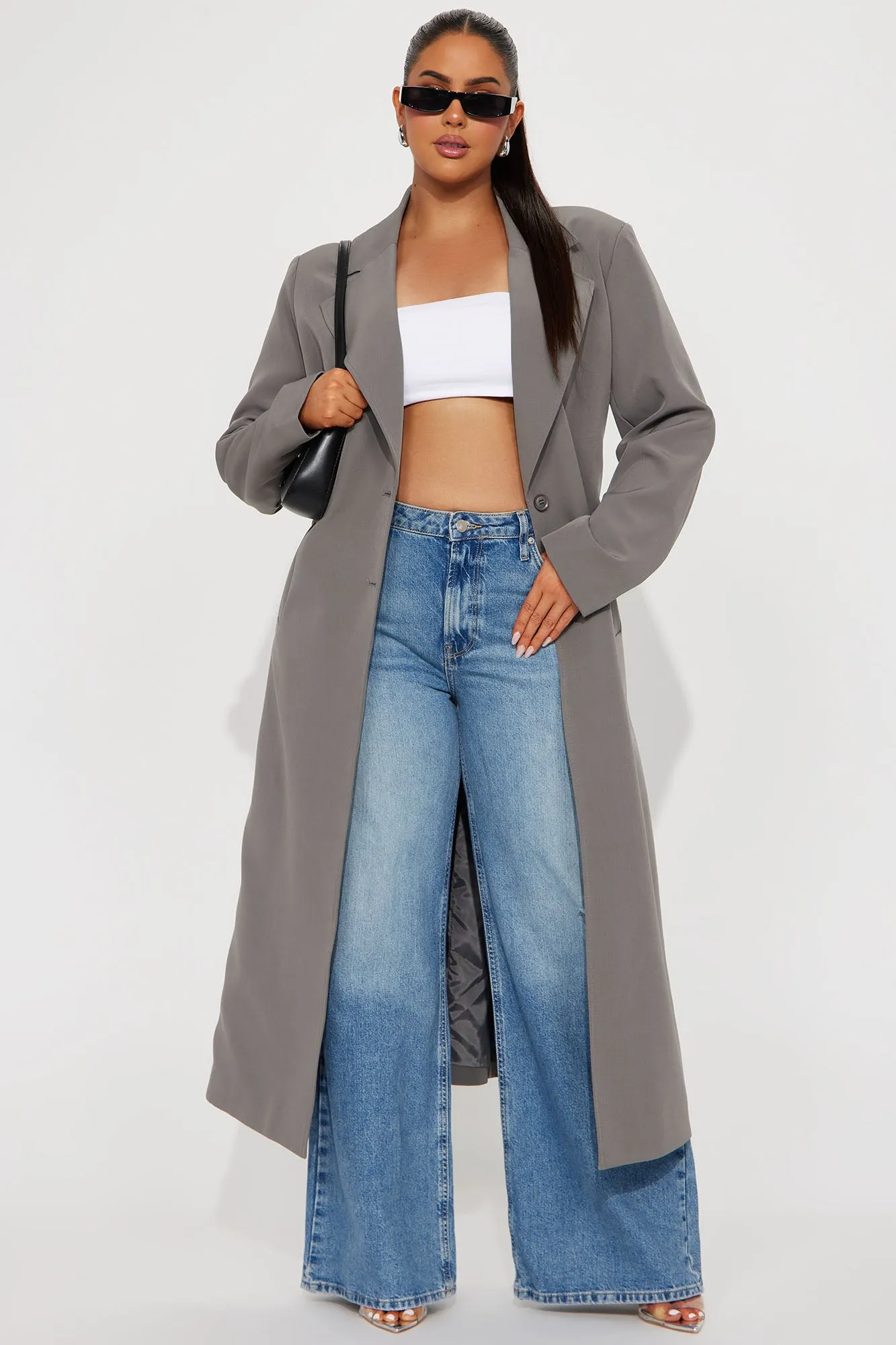 Take A Hint Trench - Charcoal sold by Fashion Nova product image thumbnail 4