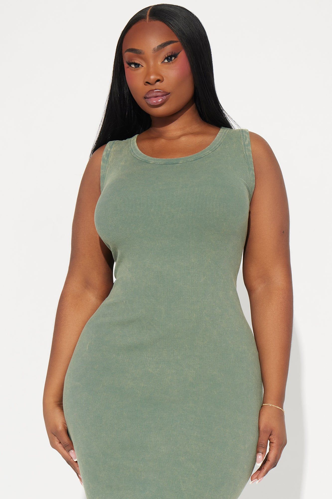 Kate Ribbed Midi Dress - Green sold by Fashion Nova product image thumbnail 5