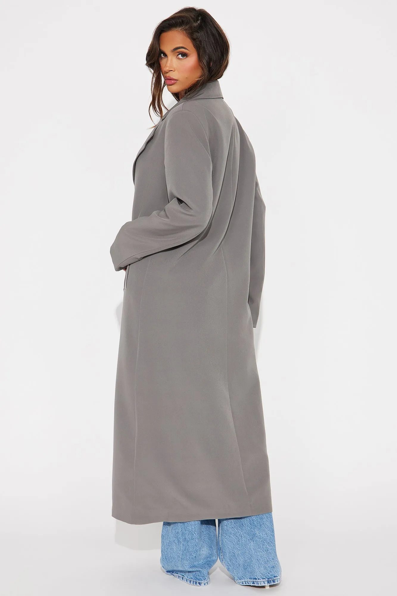 Take A Hint Trench - Charcoal sold by Fashion Nova product image thumbnail 3