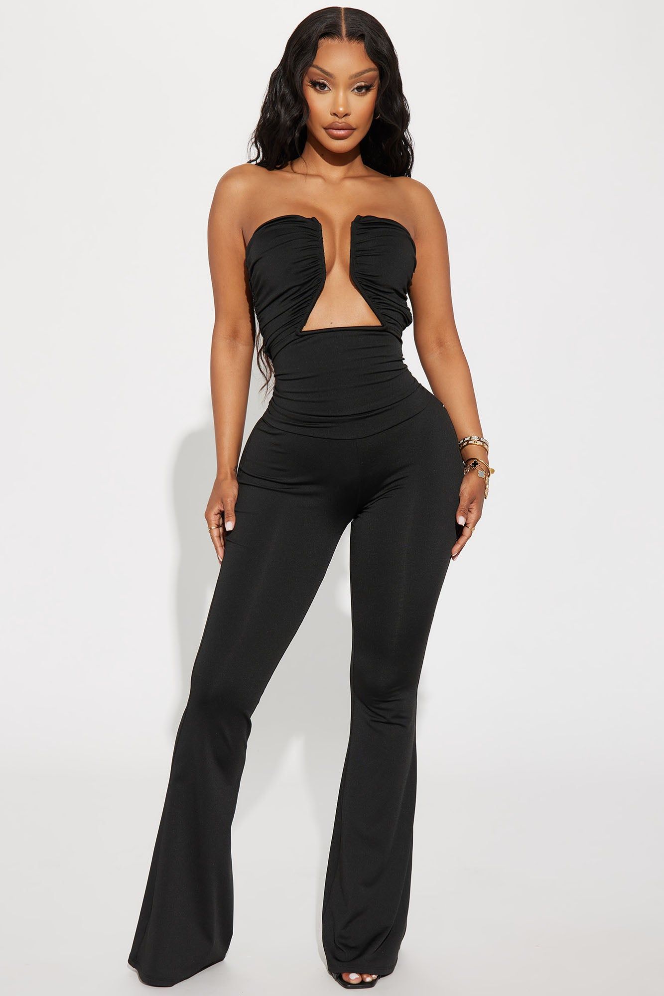 Call Me Maybe Jumpsuit - Black sold by Fashion Nova
