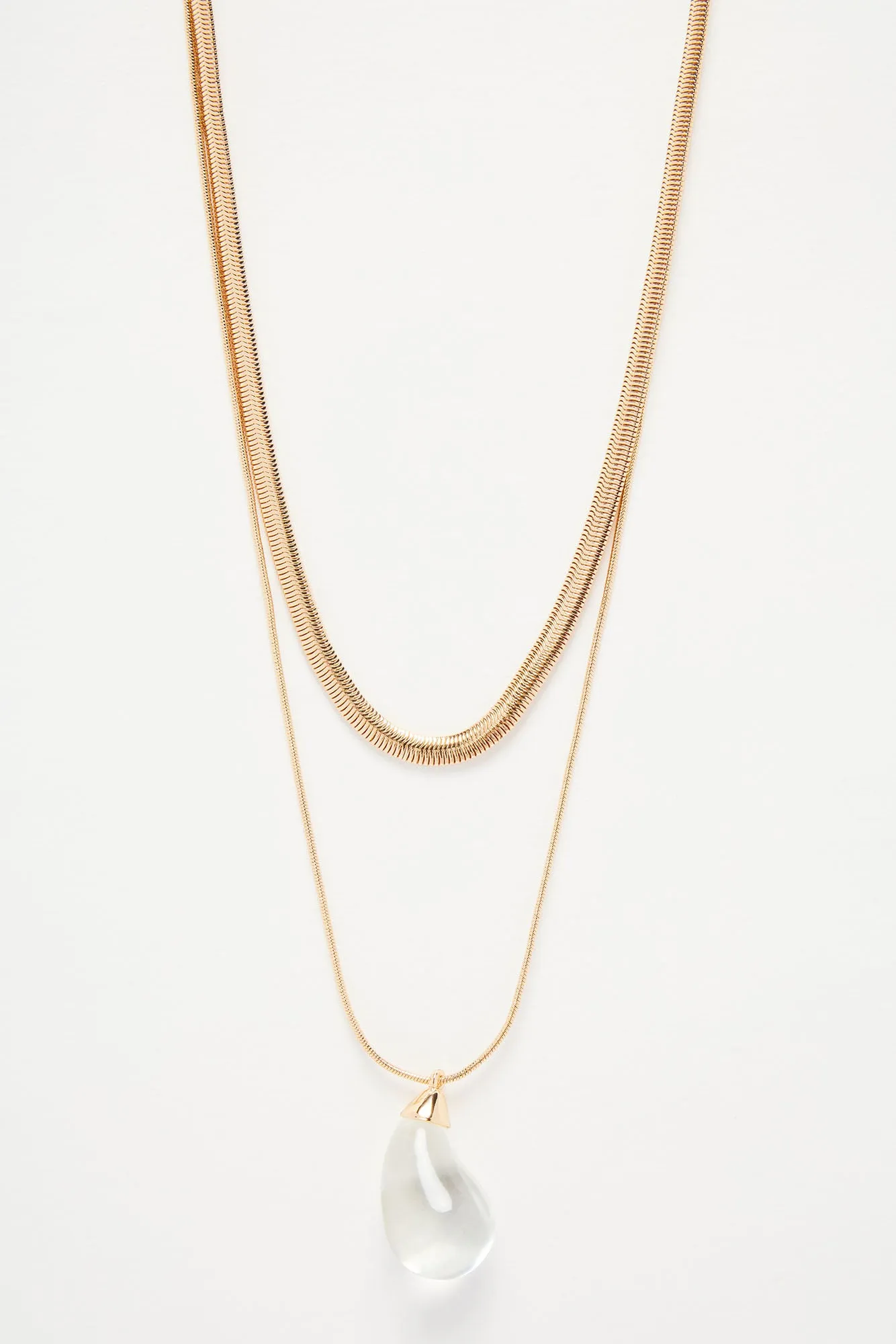 Saint Lucia Necklace - Clear/Gold sold by Fashion Nova product image thumbnail 3