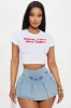 Bitch I'm A Fire Sign Tee - White sold by Fashion Nova