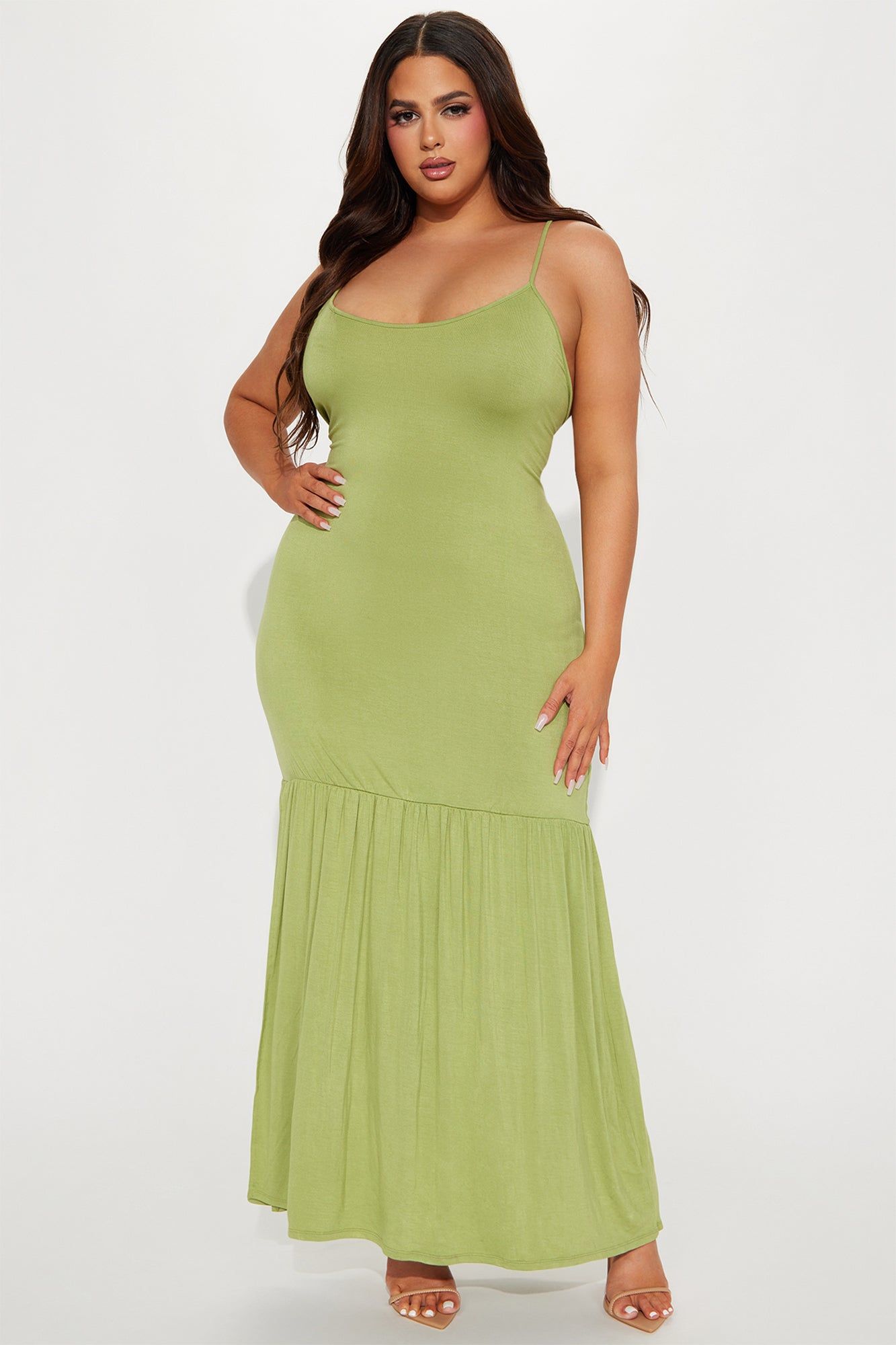 Claudia Maxi Dress - Olive sold by Fashion Nova