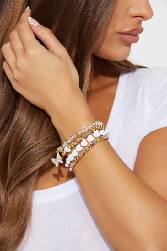 So Far Gone 5 Piece Bracelet Set - Gold/combo sold by Fashion Nova