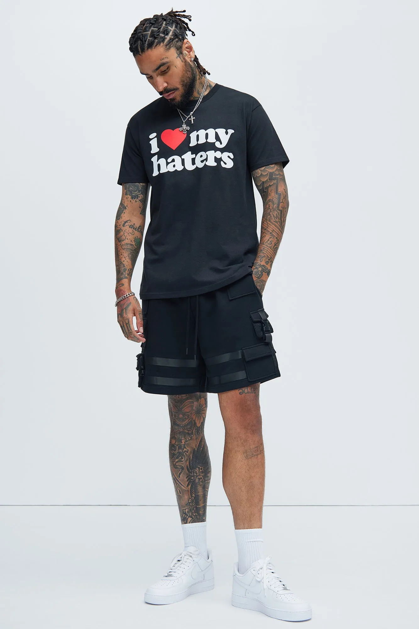 I Love My Haters Short Sleeve Tee - Black sold by Fashion Nova product image thumbnail 2