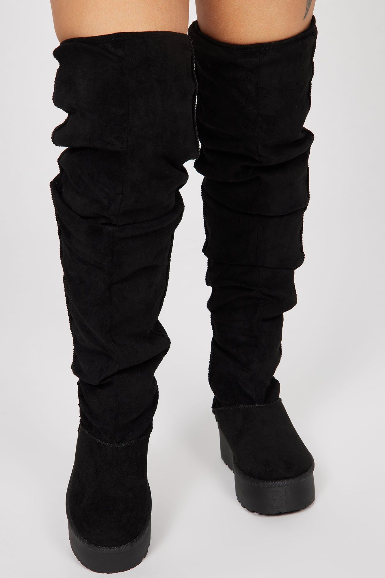 Queen Of It All Over The Knee Boots - Black sold by Fashion Nova product image thumbnail 2