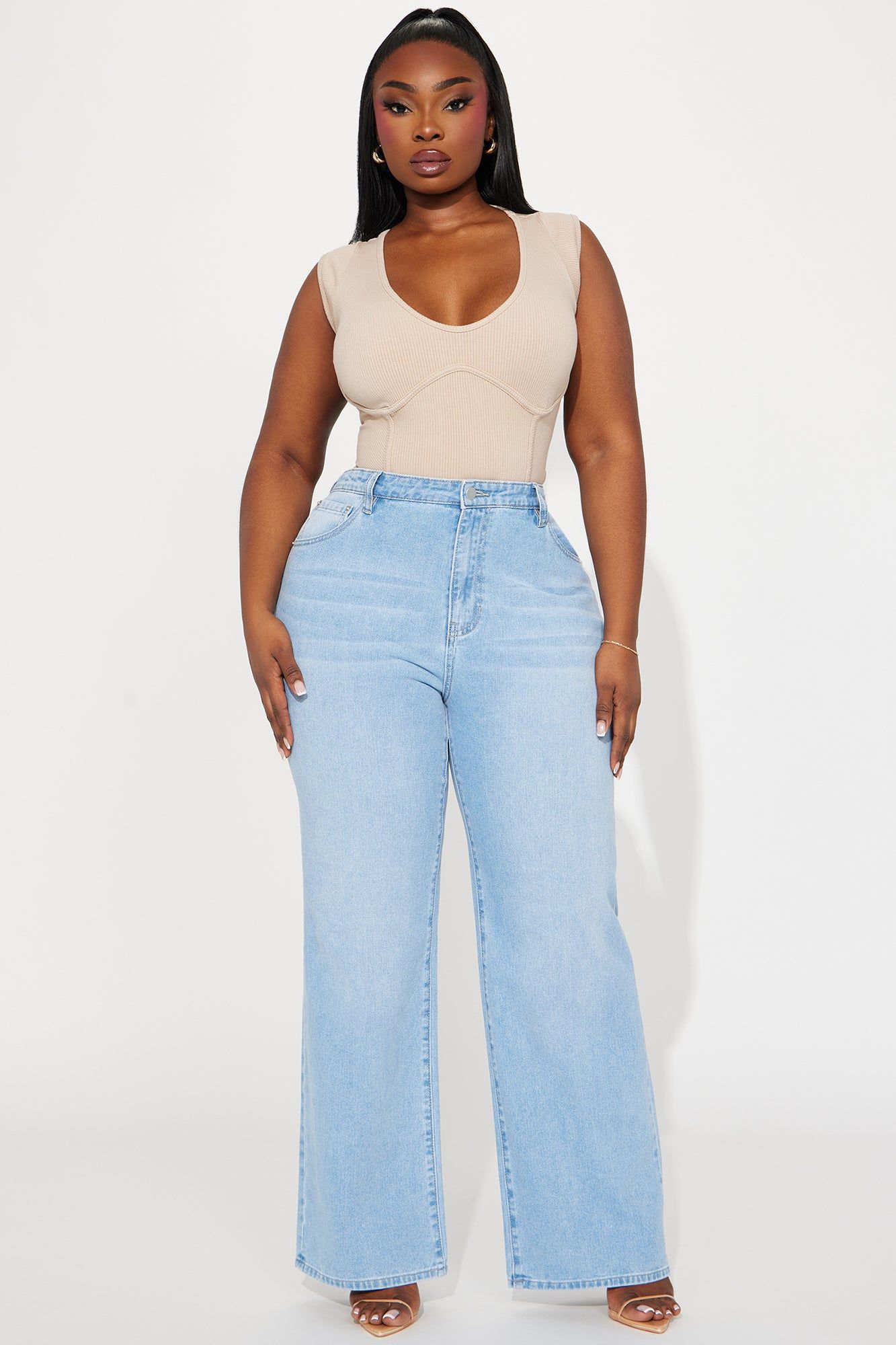 Making It Simple Baggy Jeans - Light Wash sold by Fashion Nova product image thumbnail 4