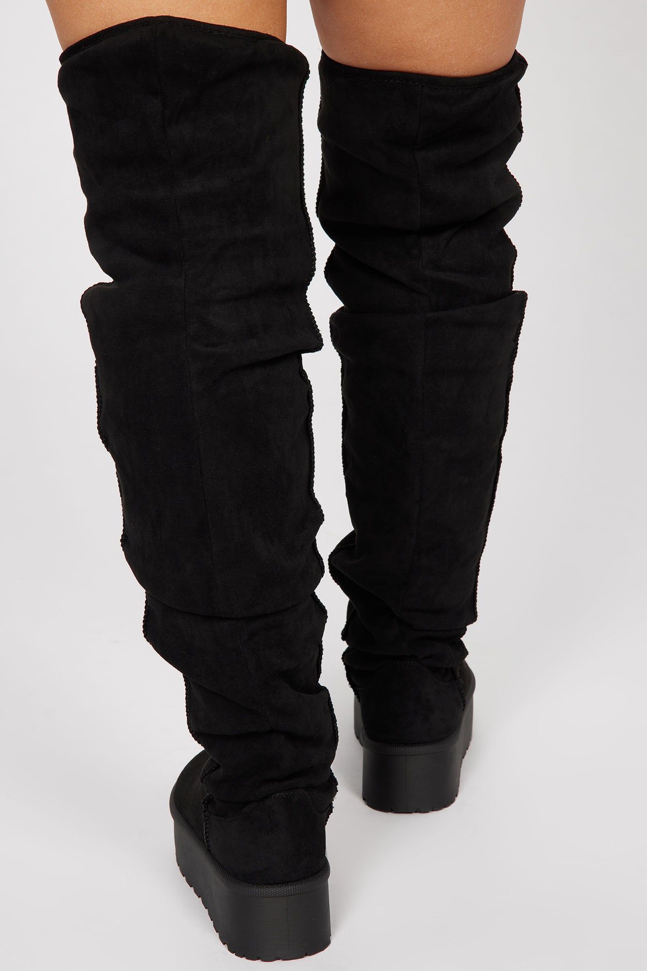 Queen Of It All Over The Knee Boots - Black sold by Fashion Nova product image thumbnail 4