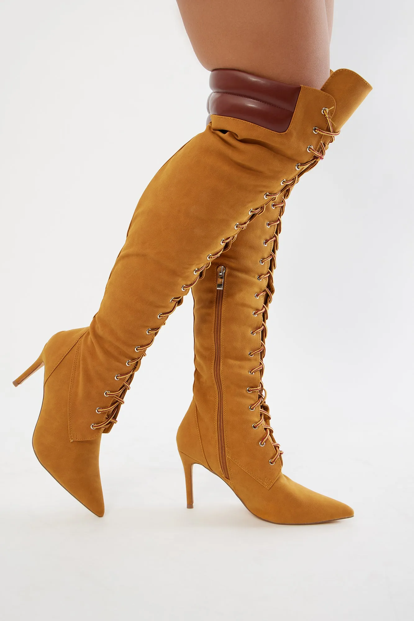 Brenna Lace Up Boots - Camel sold by Fashion Nova product image thumbnail 2