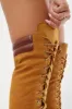 Brenna Lace Up Boots - Camel sold by Fashion Nova